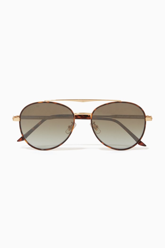 

Heritage Aviator Sunglasses, Brown