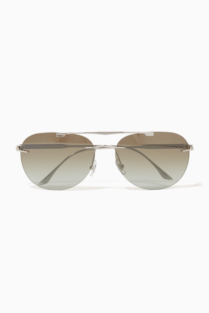 

Classic Aviator Sunglasses, Silver