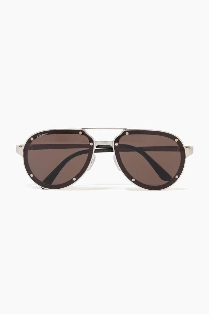

Santos de Cartier Sunglasses, Silver