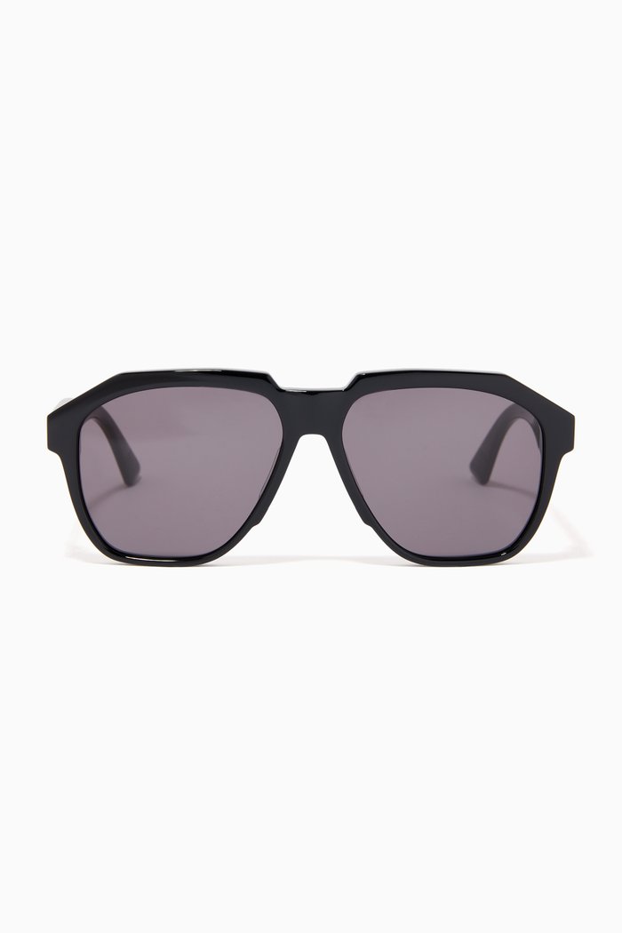 

Rectangular Sunglasses, Black