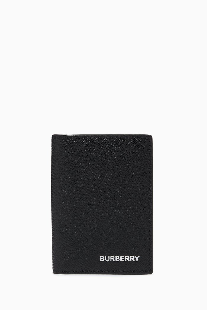 

Folding Card Case in Grainy Leather, Black