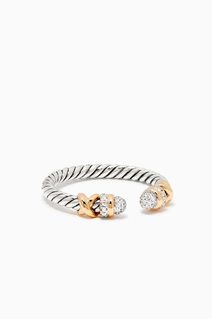 Petite Helena Diamond Ring with 18kt Yellow Gold