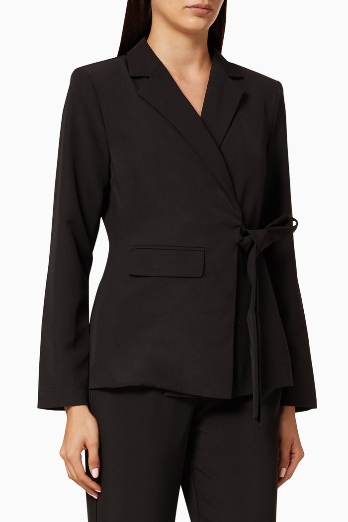 

Yascamille Wrap Blazer, Black