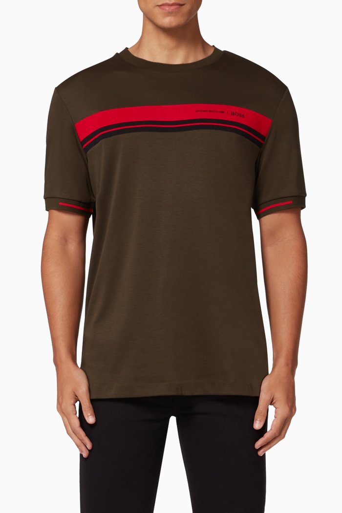 

Tiburt 180 Striped Jersey T-Shirt, Green