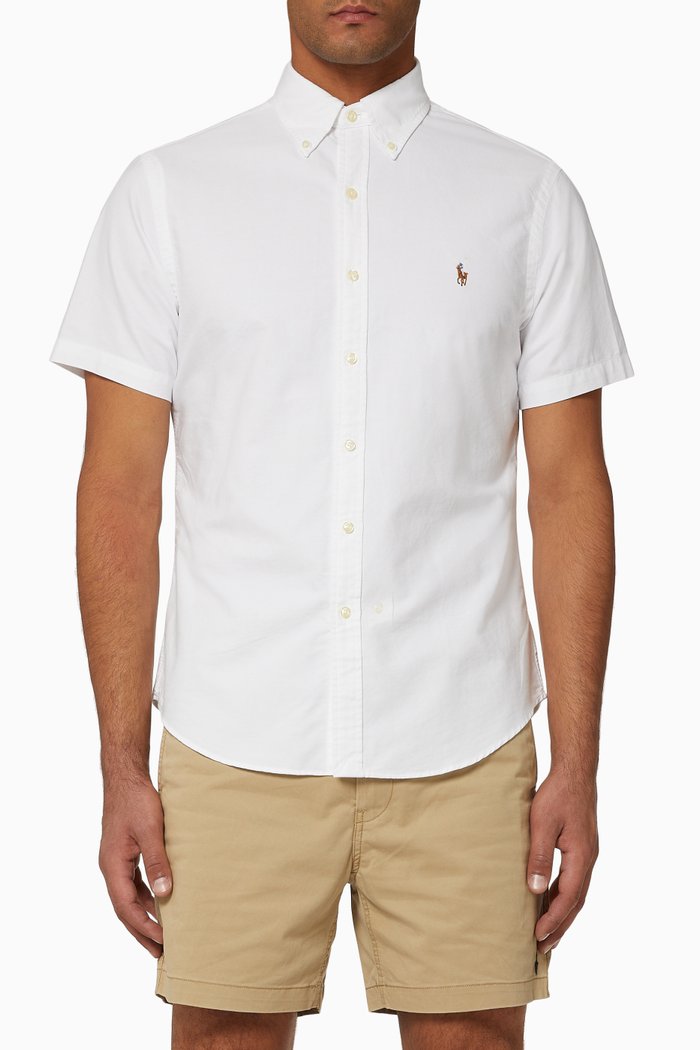 

Slim Fit Cotton Oxford Shirt, White