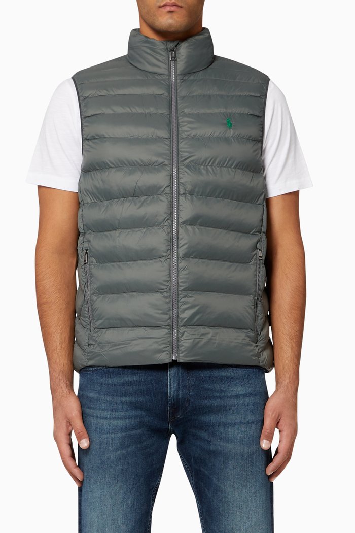 

The Packable Recycled Nylon Vest, Grey
