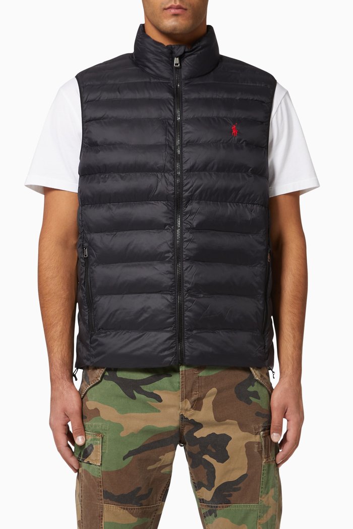 

The Packable Recycled Nylon Vest, Black