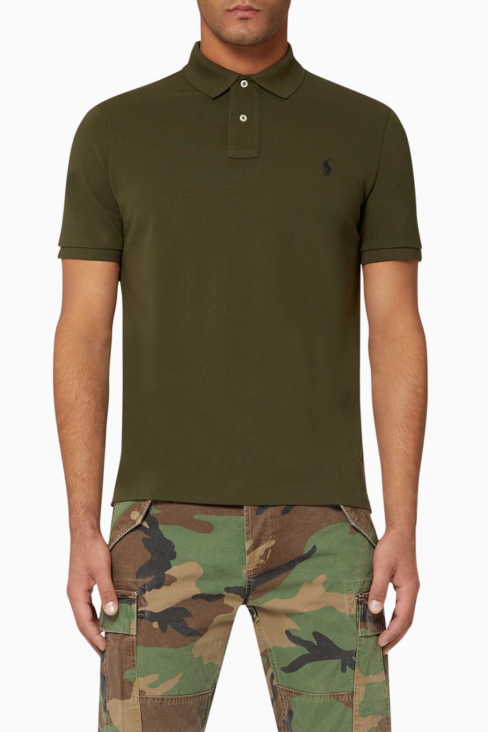 

Custom Slim Fit Cotton Mesh Polo, Neutral