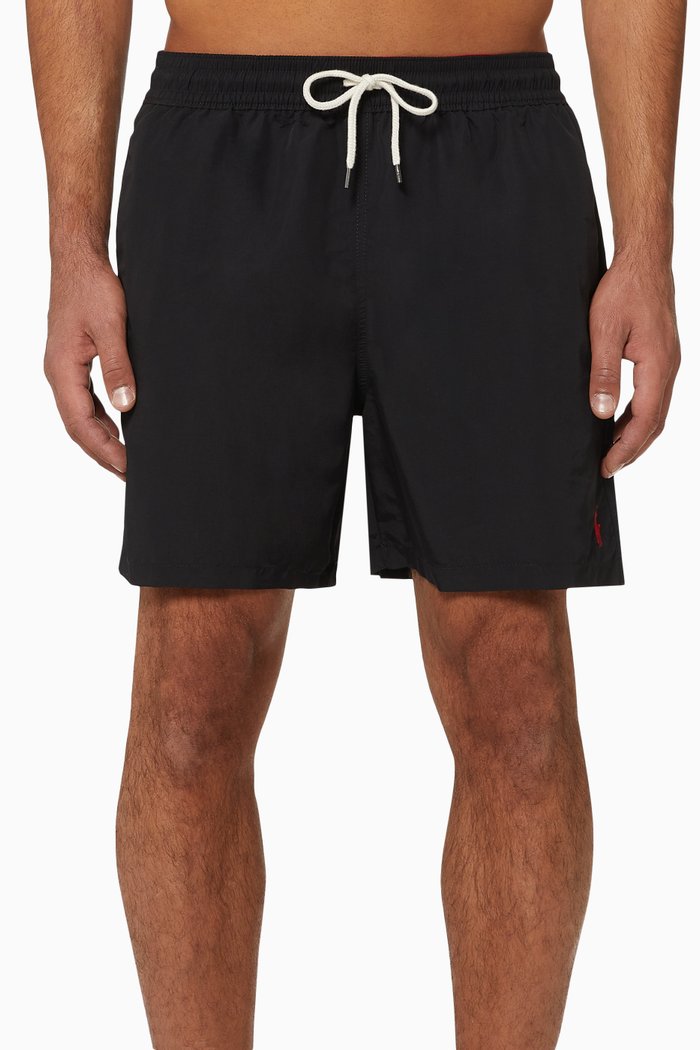 5.5" Traveller Swim Shorts, Black