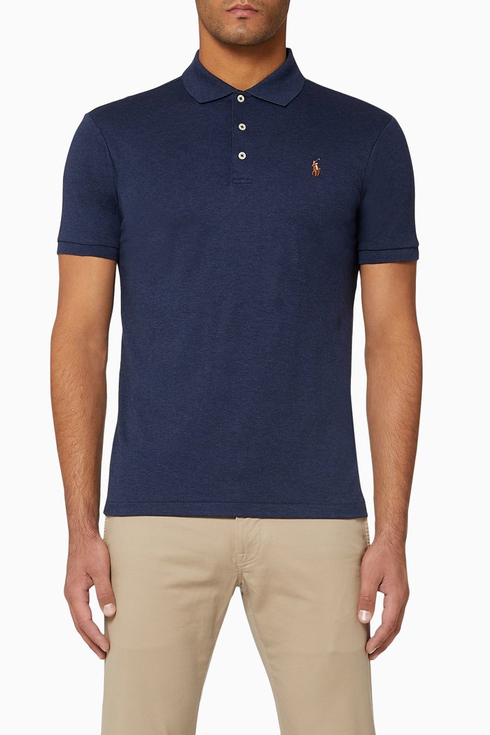 

Slim Fit Cotton Polo, Blue