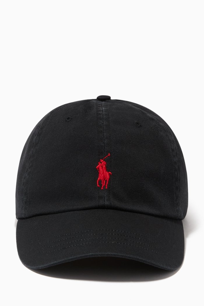 Baseball Cap in Sustainable Cotton Chino, Black