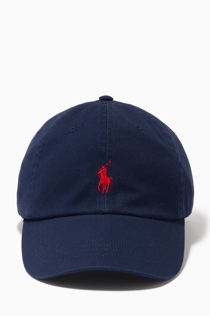 

Baseball Cap in Sustainable Cotton Chino, Blue