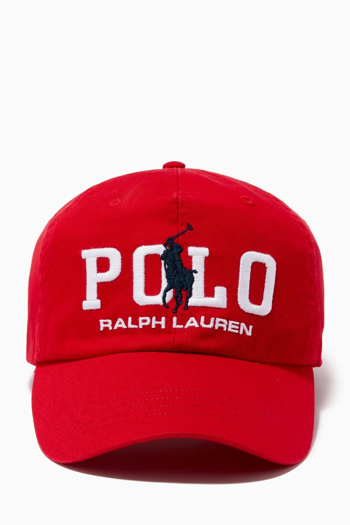 

Baseball Cap in Cotton Chino, Red