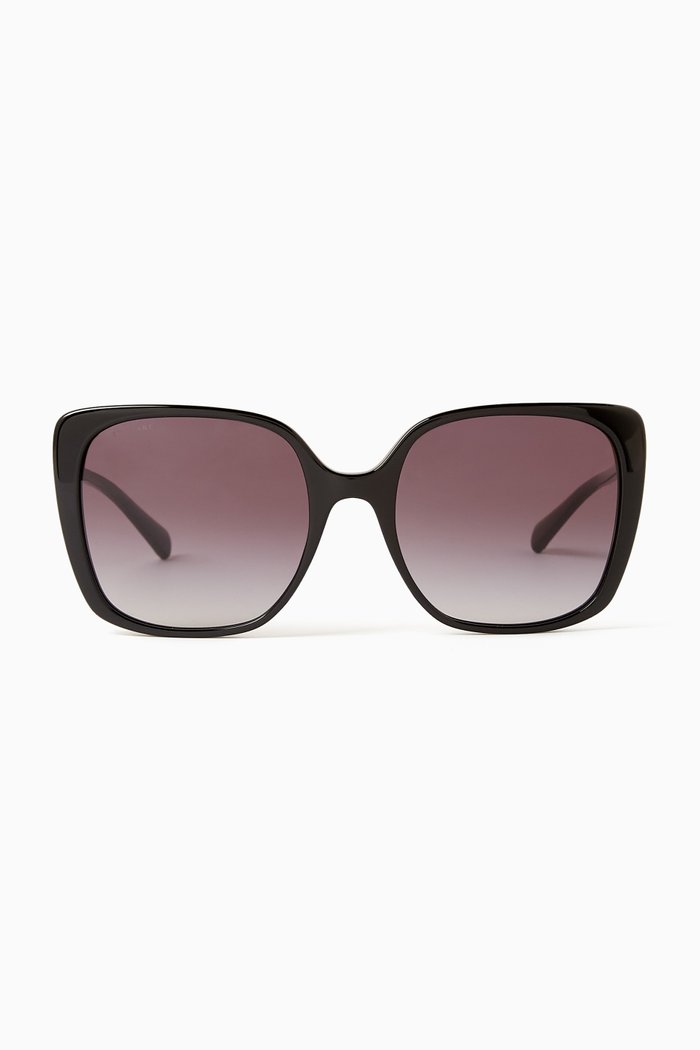 

Oversized Sunglasses in Acetate, Black