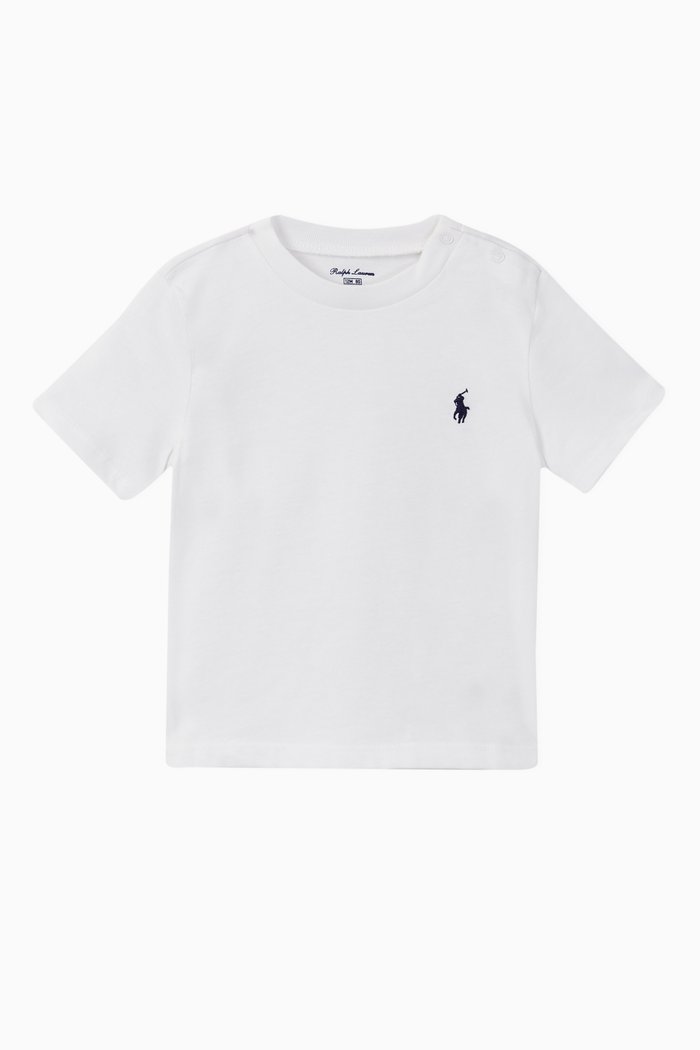 

Cotton Jersey Crewneck T-Shirt, White