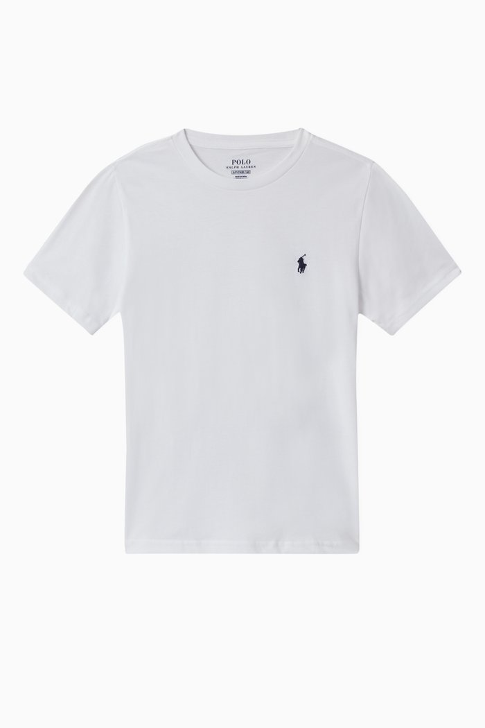 

Cotton Jersey Crewneck T-Shirt, White