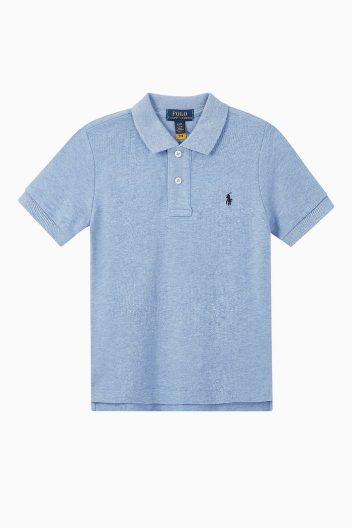 

Cotton Mesh Polo Shirt, Grey