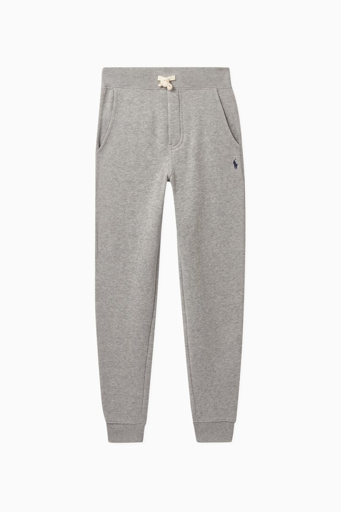 

Cotton-Blend-Fleece Joggers, Grey