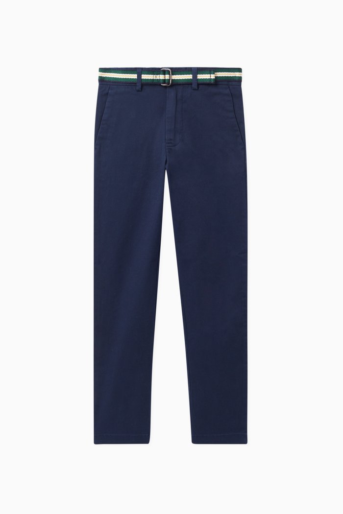 

Belted Super Skinny Chinos, Blue