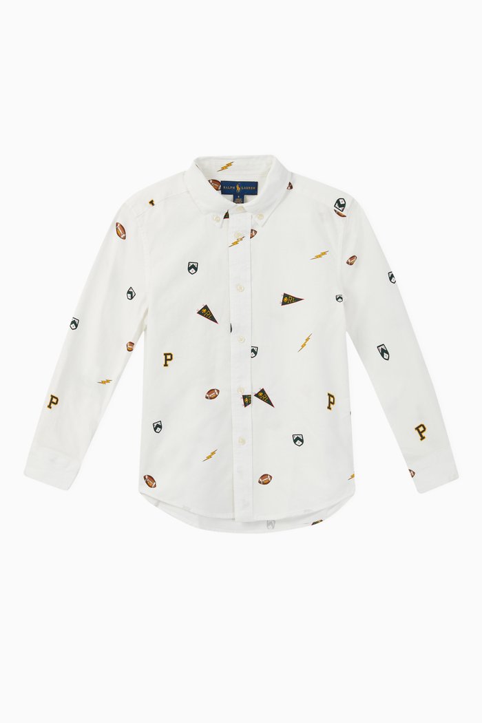 

Pennant Cotton Oxford Shirt, White