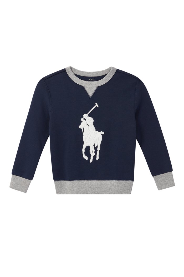 

Big Pony Cotton Sweatshirt, Blue