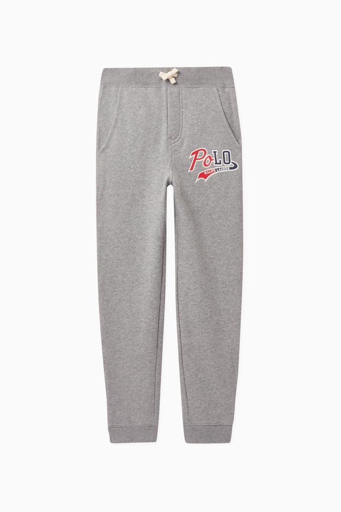 Logo Fleece Jogger Pants, Grey