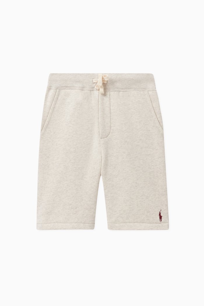 

Cotton-Blend-Fleece Shorts, Grey