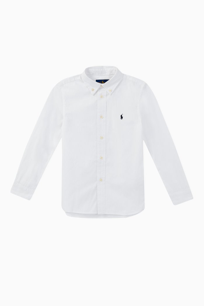 

Slim-Fit Cotton Oxford Shirt, White