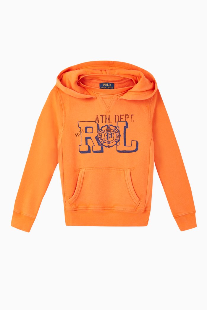 

Fleece Graphic Hoodie, Orange