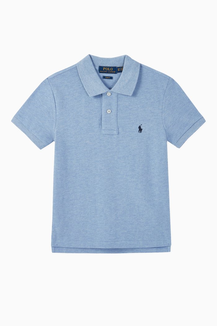 

Custom Fit Cotton Mesh Polo, Grey