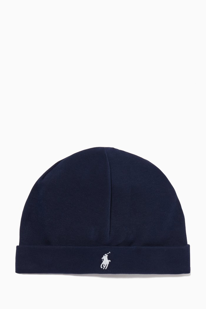Pony Hat in Cotton, Blue