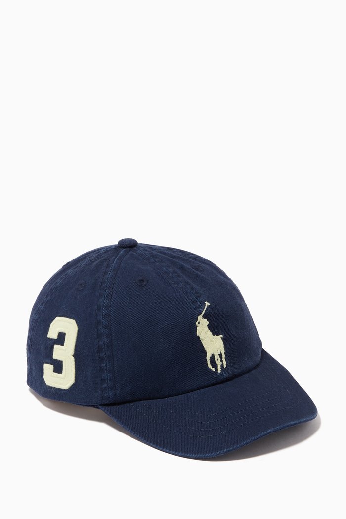 

Big Pony Chino Baseball Cap in Cotton, Blue