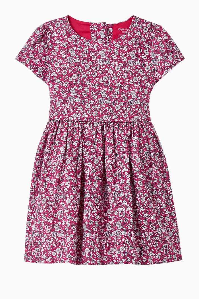

Floral Cotton Dress & Bloomers, Pink