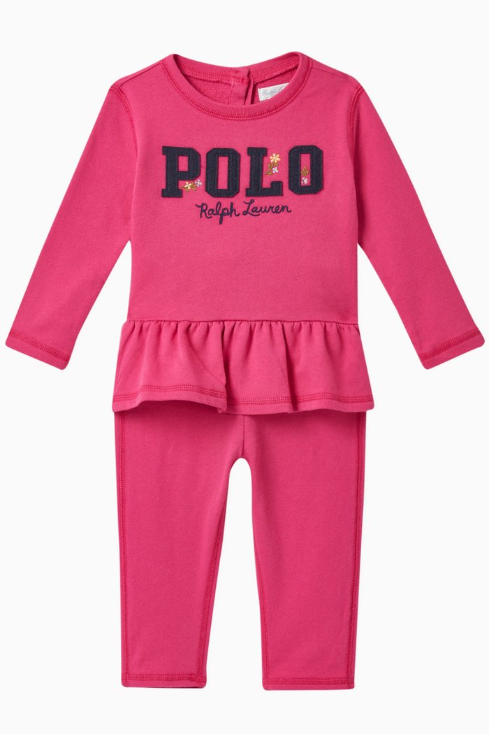 

French Terry Top & Joggers Set, Pink