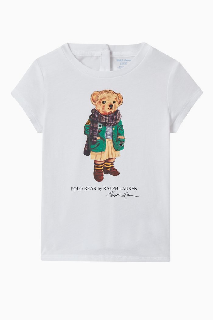 

Cardigan Bear Cotton T-Shirt, White