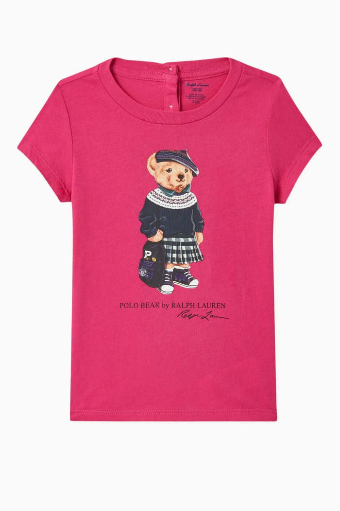 

Backpack Bear Jersey T-Shirt, Pink