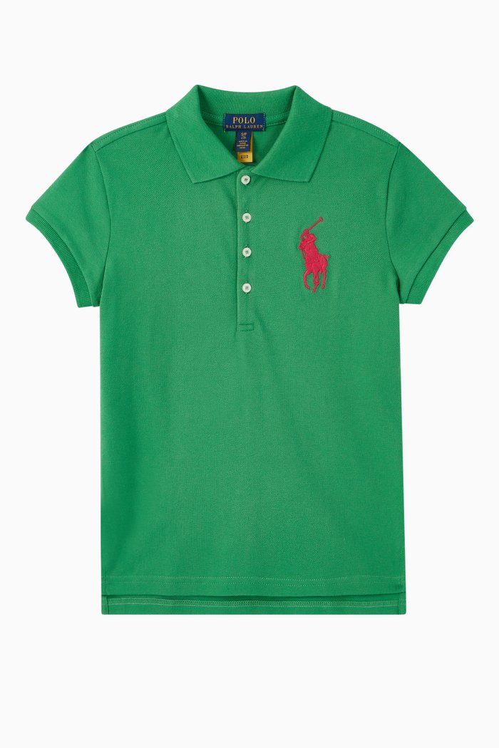 

Big Pony Stretch Mesh Polo, Green