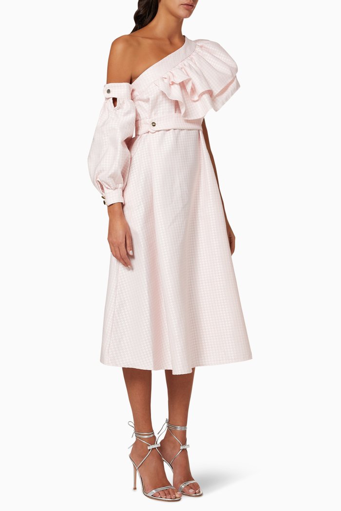 

Frill Textured Dress, Pink