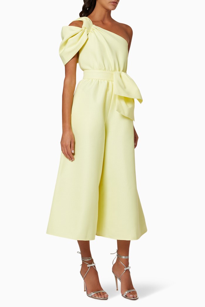

Frill Textured Jumpsuit, Yellow