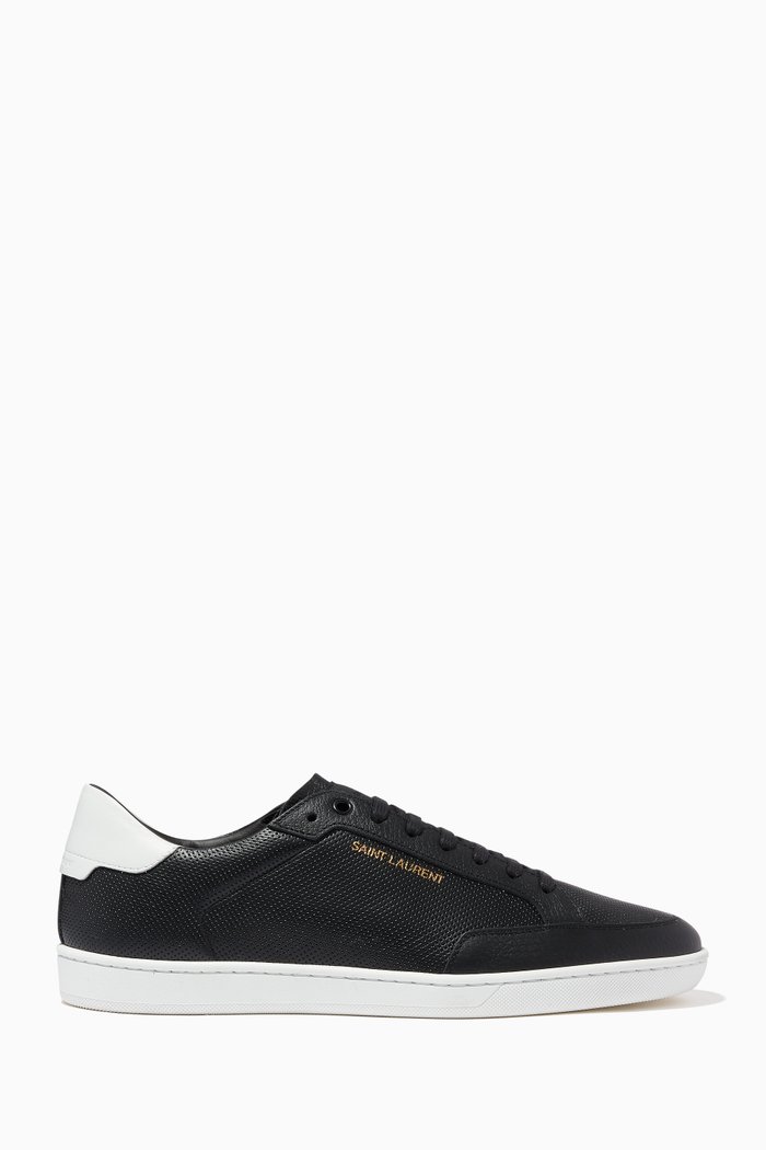 Court Classic SL/10 Sneakers in Perforated Leather, Black