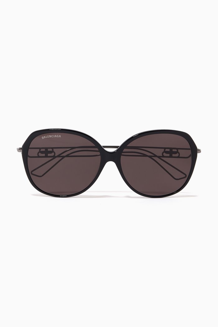 

Round Sunglasses in Metal, Black