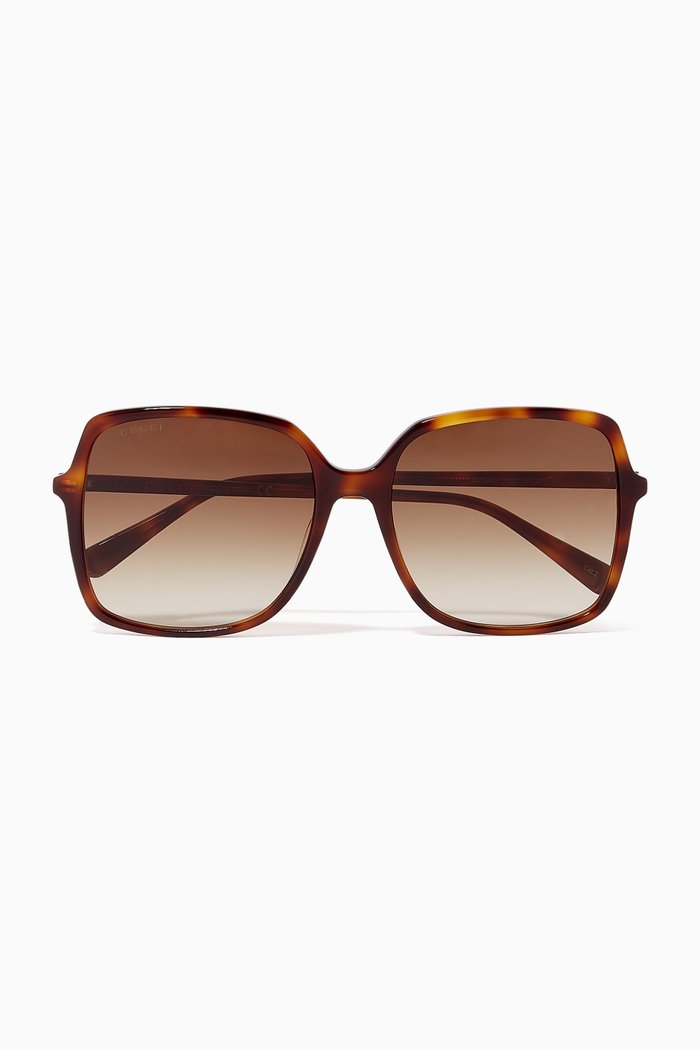 

Square Acetate Sunglasses, Brown