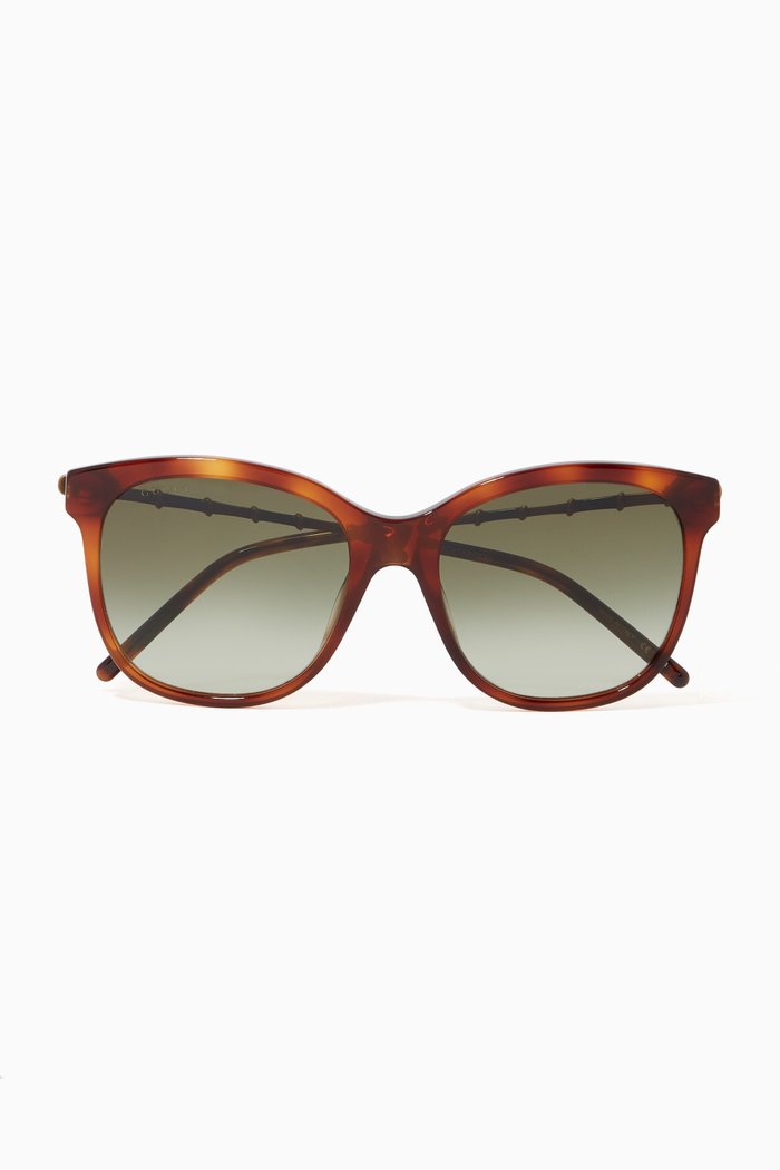

Cat Eye Acetate Sunglasses, Brown