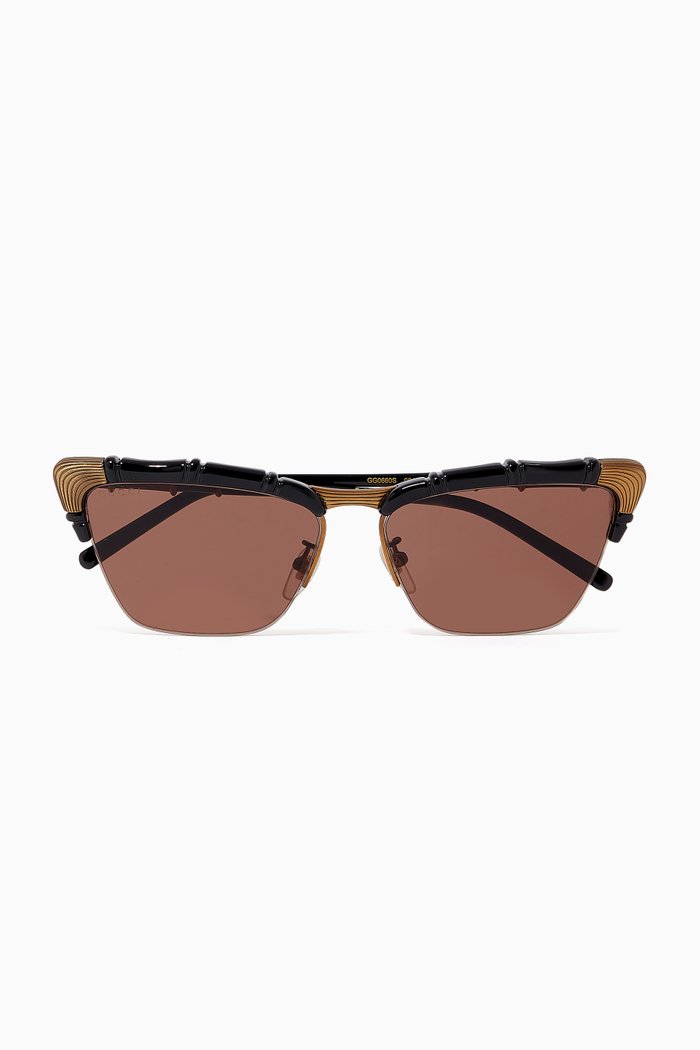 

Cat Eye Acetate Sunglasses, Black