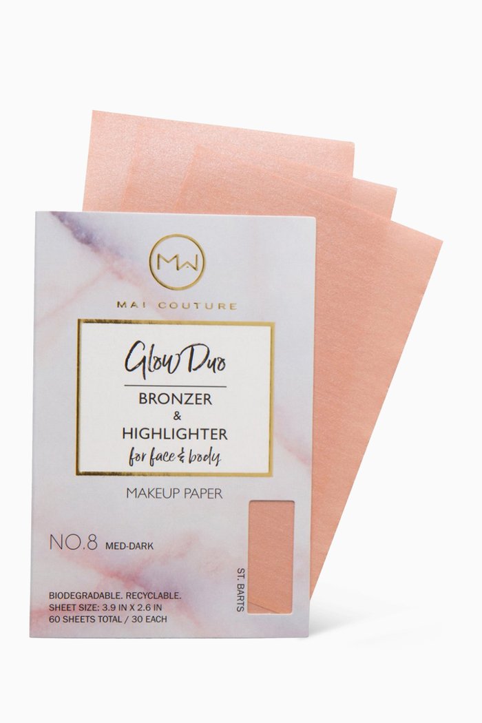 

Glow Duo Bronzer & Highlighter, #8 Med-Dark, Multicolour