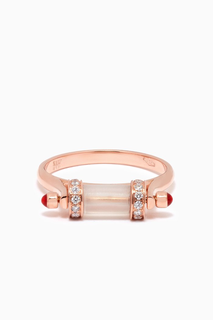 

Single Pillar of Light Diamond Ring in 18kt Rose Gold, White