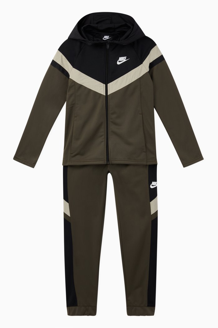

Classic Colour Block Sportswear Tracksuit, Green