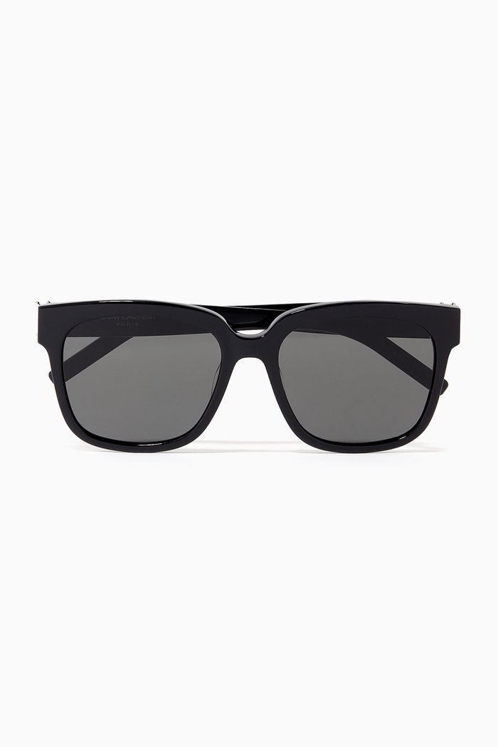 

SLM40 Square Sunglasses, Black