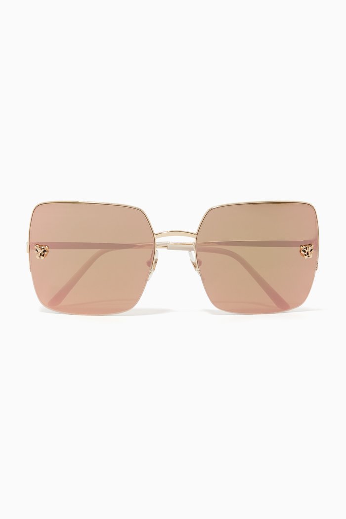 

Panthère de Cartier Sunglasses, Rose gold