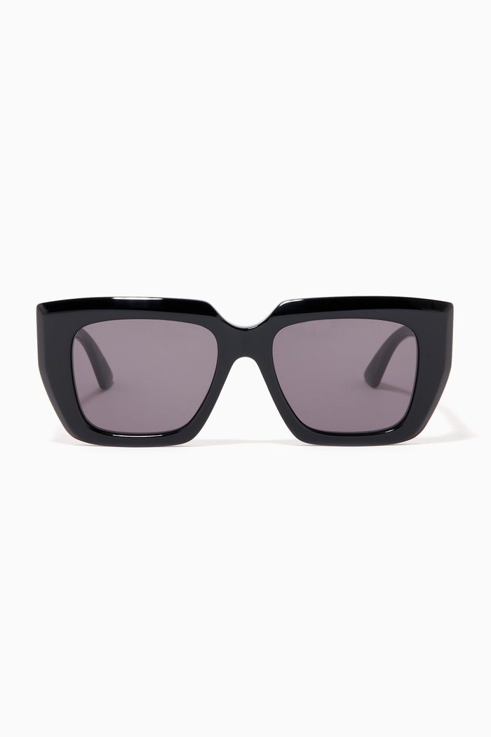 

Rectangular Sunglasses, Black